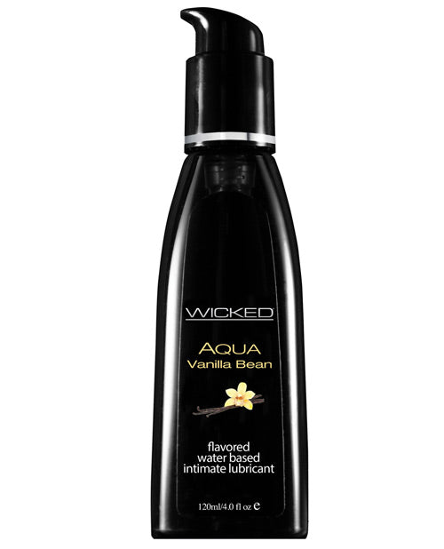 Wicked Sensual Care Aqua Water Based Lubricant - 4 oz Vanilla Bean