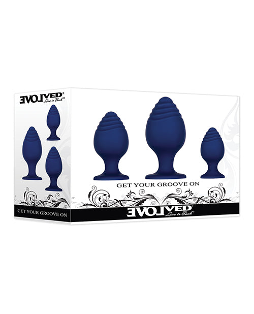 Get Your Groove on 3 pc Silicone Anal Plug Set