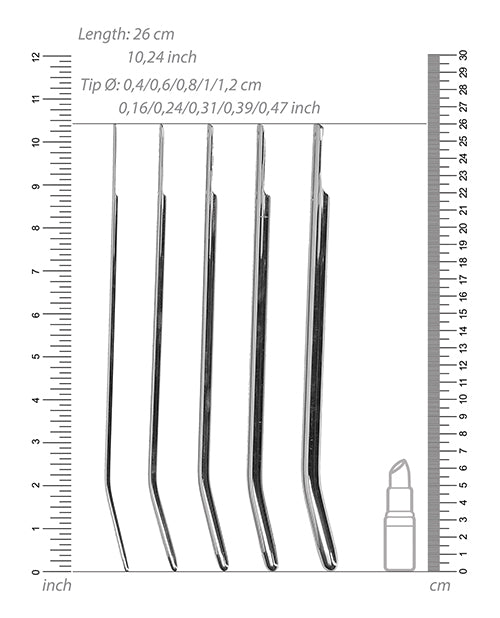 Urethral Sounding Metal Dilator Set