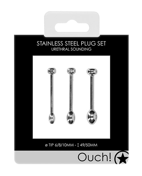 Urethral Sounding Metal Plug Set - 49/50mm