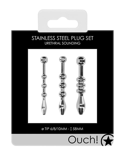 Urethral Sounding Metal Plug Set - 58mm