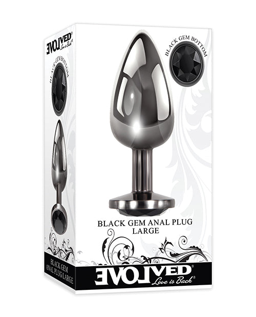 Black Gem Anal Plug - Large