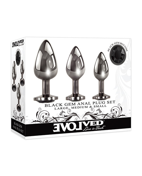 Black Gem Anal Plug set