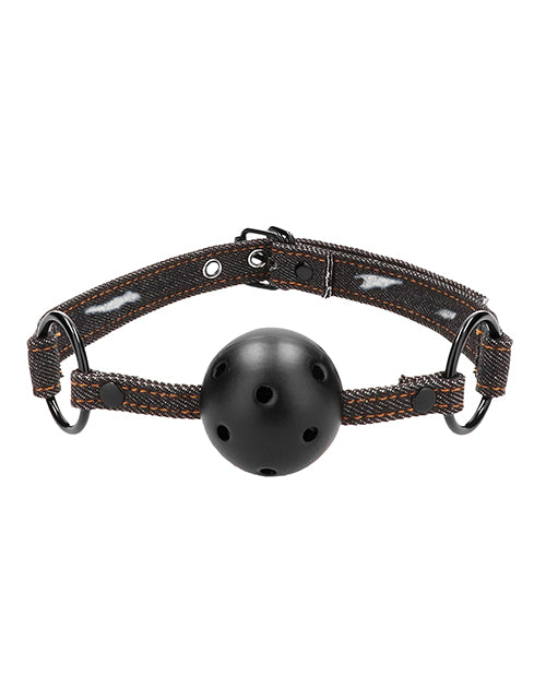 Breathable Ball Gag w/Denim Straps