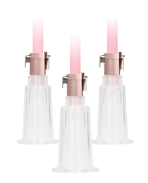 Shots Pumped Clitoral &amp; Nipple Pump Set - Medium Rose Gold