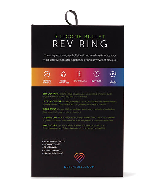 Rev Silicone 7 Function Bullet Ring w/Flutter Tip