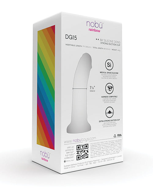 Rainbow 8&quot; Dildo w/Suction Cup