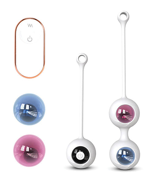 Freeer Ben Wa Ball Remote Control Kegel Ball Exercises Set - White