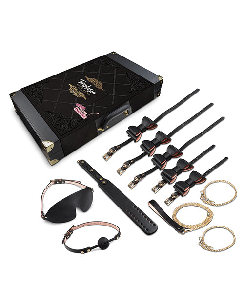 Temptasia Safe Word Bondage Kit w/Suitcase - Black/Pink