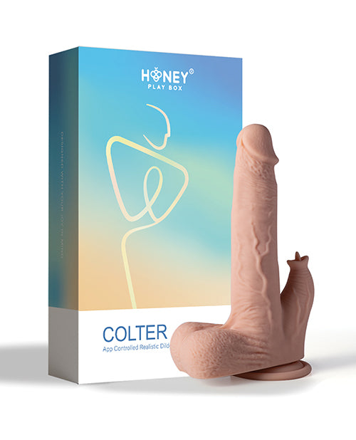 Colter App Controlled Realistic 8.5&quot; Thrusting Dildo Vibrator w/Clit Licker