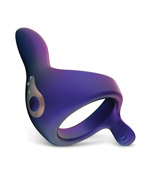 Solar Cock Ring w/Vibrating Perineum - Purple