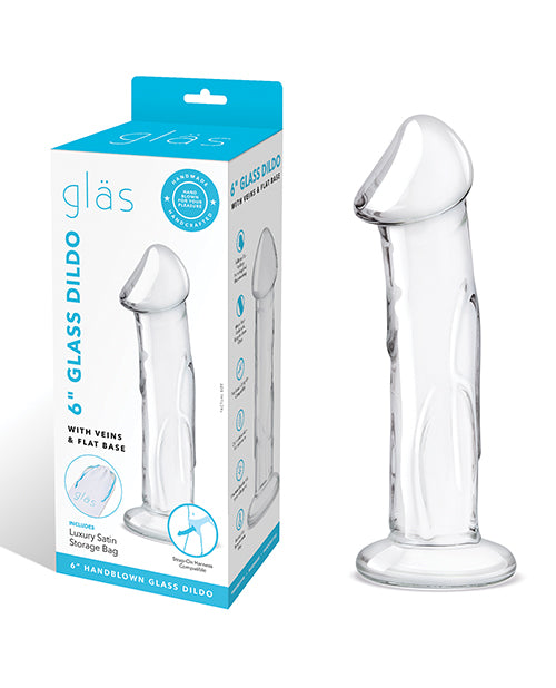 6&quot; Dildo w/Veins &amp; Flat Base