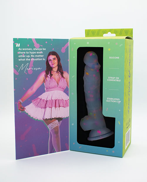 Cock-A-Palooza Confetti Silicone Suction Dildo