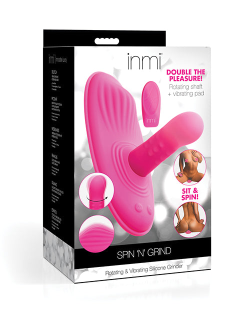 Spin N&#039; Grind Rotating &amp; Vibrating Silicone Grinder - Pink