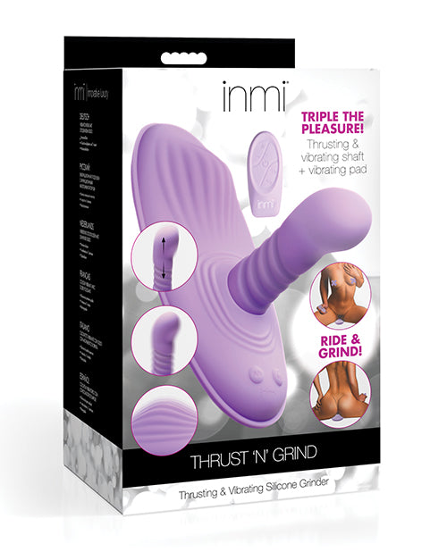 Thrust N&#039; Grind Thrusting &amp; Vibrating Silicone Grinder - Purple